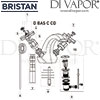 Bristan Art Deco Basin Mixer Pop-Up Waste Tap Spares
